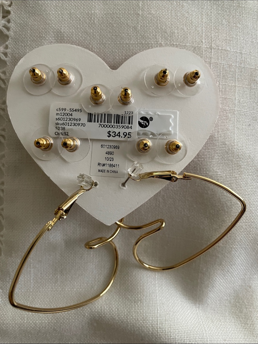 Lane Bryant Gold and Red Heart Earring
Set NWT - Picture 4 of 6